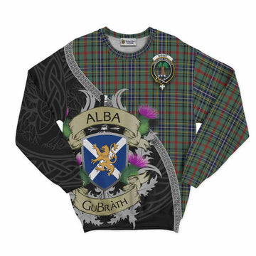 Bisset Tartan Family Crest Sweatshirt Lion Rampant Royal Thistle Shield Celtic Inspired Unisex - Tartan Vibes Clothing