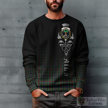 Tartan Vibes Clothing Bisset Tartan Sweatshirt Featuring Alba Gu Brath Family Crest Celtic Inspired