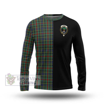 Bisset Tartan Long Sleeve T-Shirt with Family Crest and Half Of Me Style Unisex - Tartan Vibes Clothing