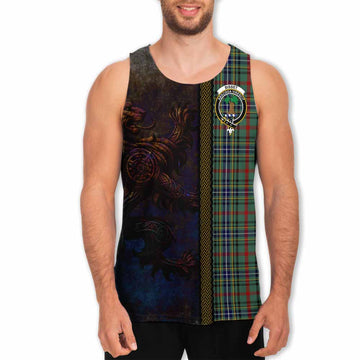 Bisset Tartan Family Crest Men's Tank Top Alba Gu Brath Be Brave Lion Ancient Style Men - Tartan Vibes Clothing