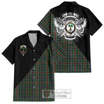 Bisset Tartan Hawaiian Shirt with Family Crest and Military Logo Style Kid - Tartan Vibes Clothing