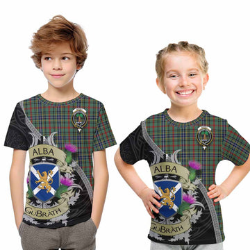 Bisset Tartan Family Crest Kid T-Shirt Lion Rampant Royal Thistle Shield Celtic Inspired Youth XL Size14 - Tartan Vibes Clothing