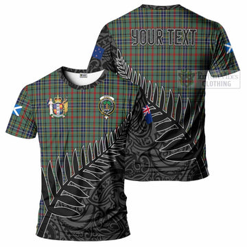 Bisset Crest Tartan T-Shirt with New Zealand Silver Fern Half Style Kid's Shirt - Tartan Vibes Clothing