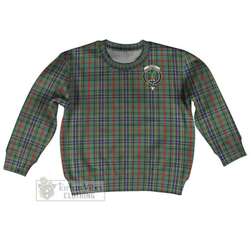 Bisset Tartan Kid Ugly Sweater with Family Crest Kid - Tartan Vibes Clothing
