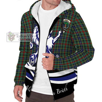 Bisset Tartan Sherpa Hoodie with Alba Gu Brath Regal Lion Emblem Unisex S - Tartan Vibes Clothing