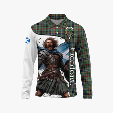 Bisset Crest Tartan Long Sleeve Polo Shirt Inspired by the Freedom of Scottish Warrior Unisex - Tartan Vibes Clothing