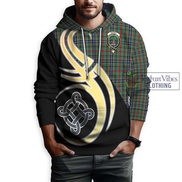 Bisset Tartan Hoodie with Family Crest and Celtic Symbol Style Zip Hoodie - Tartan Vibes Clothing
