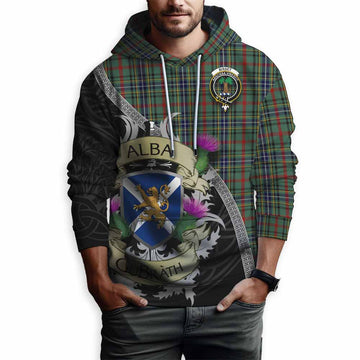 Bisset Tartan Family Crest Hoodie Lion Rampant Royal Thistle Shield Celtic Inspired Pullover Hoodie - Tartan Vibes Clothing