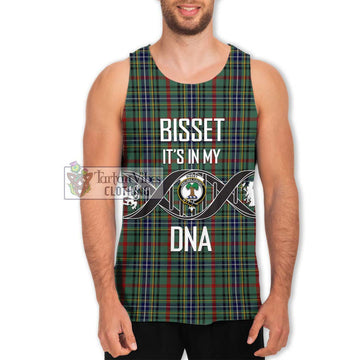 Bisset Tartan Men's Tank Top with Family Crest DNA In Me Style Men - Tartan Vibes Clothing