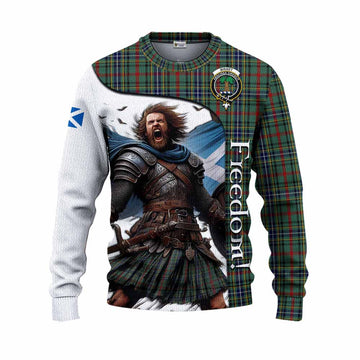 Bisset Crest Tartan Knitted Sweater Inspired by the Freedom of Scottish Warrior Unisex - Tartan Vibes Clothing