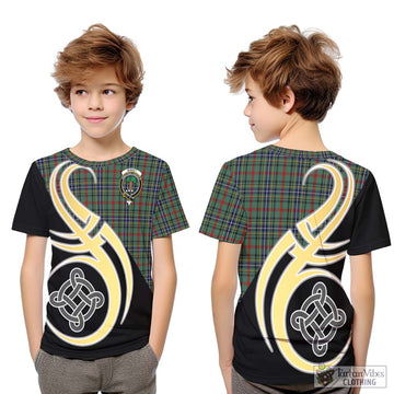 Bisset Tartan Kid T-Shirt with Family Crest and Celtic Symbol Style Youth XL Size14 - Tartan Vibes Clothing