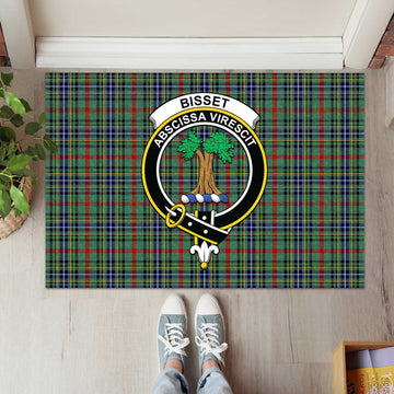 Bisset Tartan Rubber Doormat with Family Crest L 60*90cm - Tartan Vibes Clothing