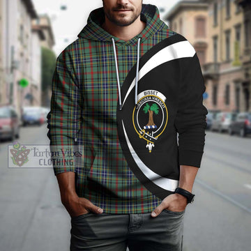 Bisset Tartan Hoodie with Family Crest Circle Style Zip Hoodie - Tartan Vibes Clothing