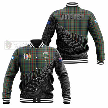 Bisset Crest Tartan Baseball Jacket with New Zealand Silver Fern Half Style Unisex - Tartan Vibes Clothing