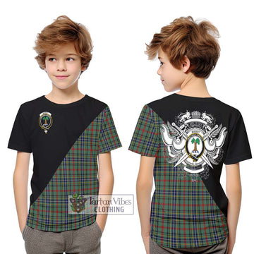 Bisset Tartan Kid T-Shirt with Family Crest and Military Logo Style Youth XL Size14 - Tartan Vibes Clothing