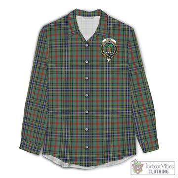 Bisset Tartan Women's Casual Shirt with Family Crest Female - Tartan Vibes Clothing
