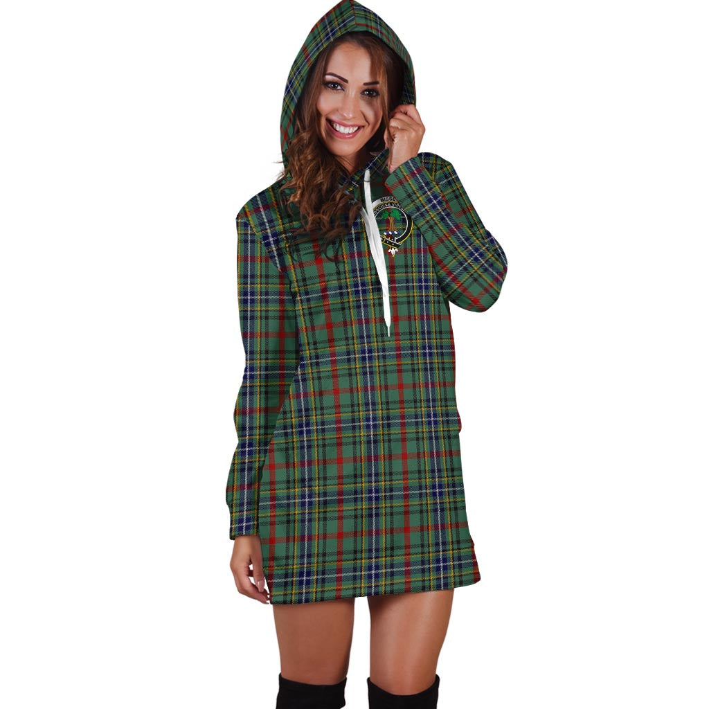 Bisset Tartan Hoodie Dress with Family Crest - Tartan Vibes Clothing
