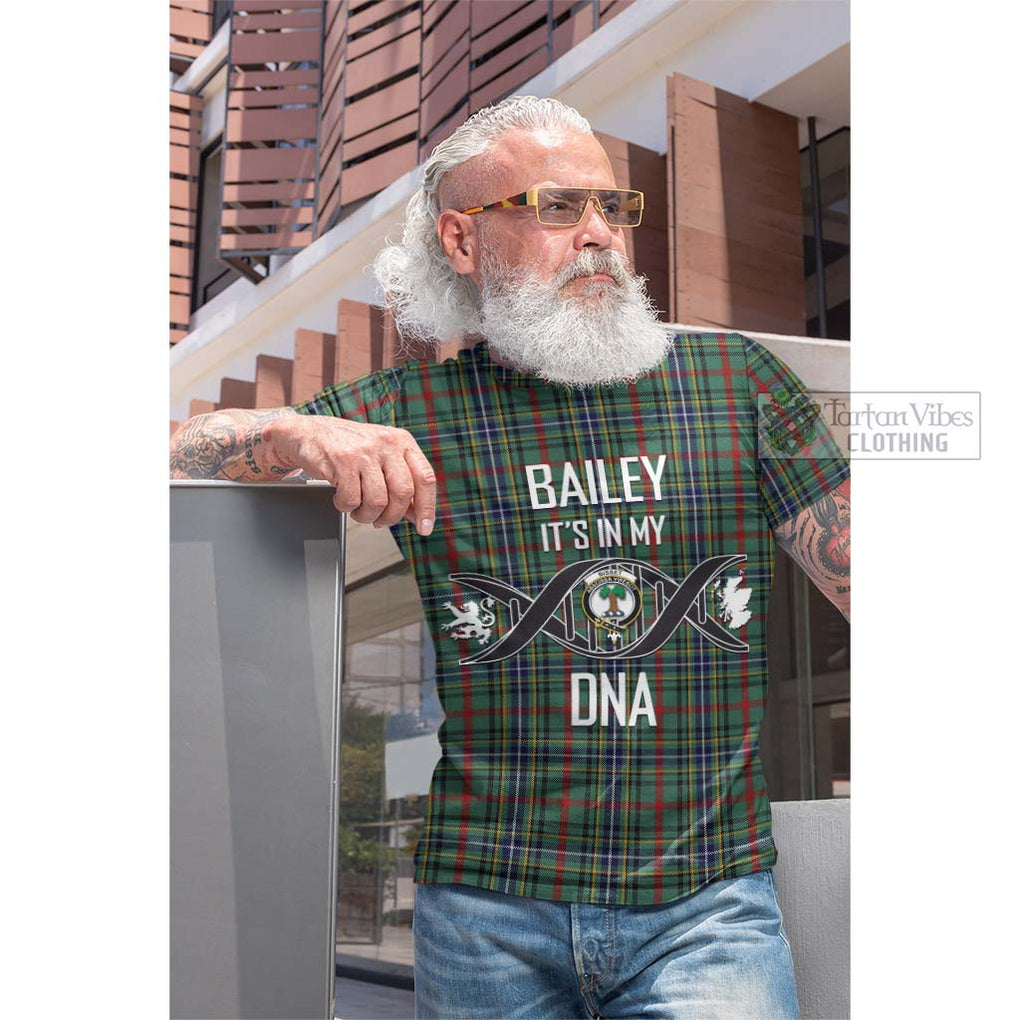 Tartan Vibes Clothing Bisset Tartan Cotton T-shirt with Family Crest DNA In Me Style