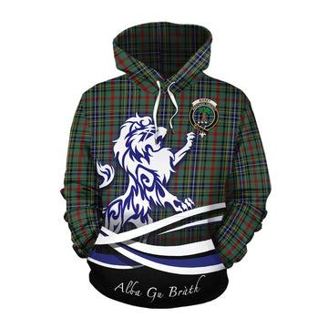 Bisset Tartan Cotton Hoodie with Alba Gu Brath Regal Lion Emblem Pullover Hoodie XS - Tartan Vibes Clothing