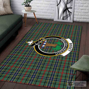 Bisset Tartan Area Rug with Family Crest L 59*86 inch (150x220 cm) - Tartan Vibes Clothing