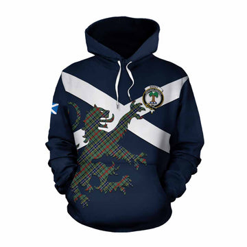 Bisset Tartan Lion Rampant Cotton Hoodie Proudly Display Your Heritage with Alba Gu Brath and Clan Name Pullover Hoodie XS - Tartan Vibes Clothing