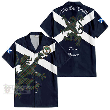Bisset Tartan Lion Rampant Hawaiian Shirt Proudly Display Your Heritage with Alba Gu Brath and Clan Name Kid - Tartan Vibes Clothing