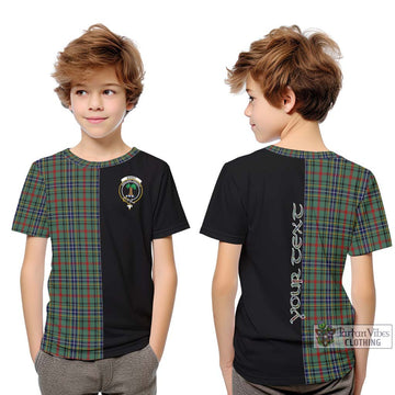 Bisset Tartan Kid T-Shirt with Family Crest and Half Of Me Style Youth XL Size14 - Tartan Vibes Clothing
