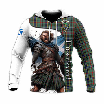 Bisset Crest Tartan Knitted Hoodie Inspired by the Freedom of Scottish Warrior Unisex Knitted Pullover Hoodie - Tartan Vibes Clothing