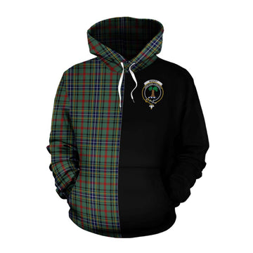 Bisset Tartan Cotton Hoodie with Family Crest and Half Of Me Style Pullover Hoodie XS - Tartan Vibes Clothing