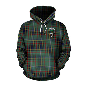 Bisset Tartan Cotton Hoodie with Family Crest Celtic Skull Style Pullover Hoodie XS - Tartan Vibes Clothing