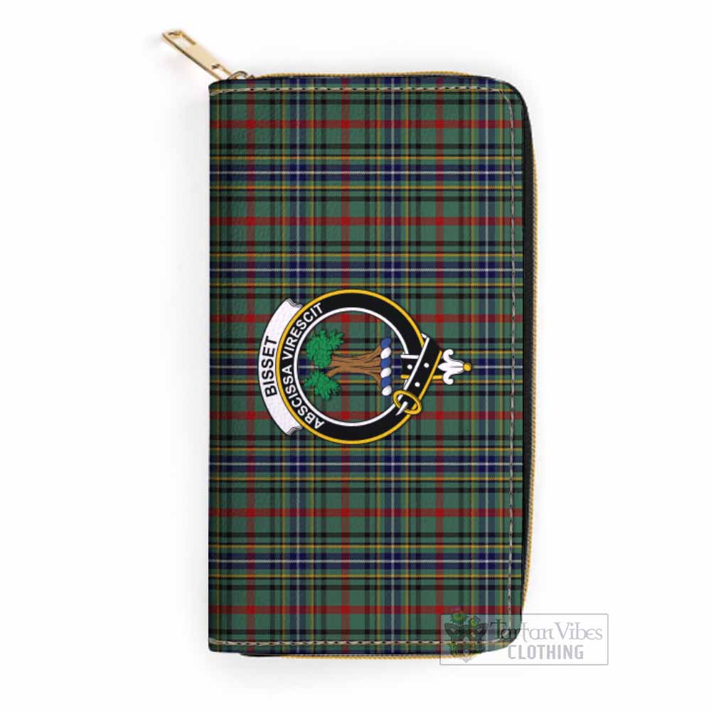 Bisset Tartan Women's Leather Wallet with Family Crest One Size 19.7*10.5*3.5 cm - Tartan Vibes Clothing