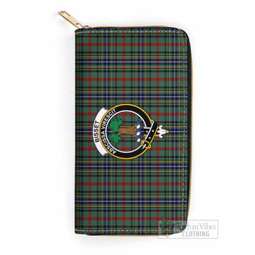 Tartan Vibes Clothing Bisset Tartan Women's Leather Wallet with Family Crest