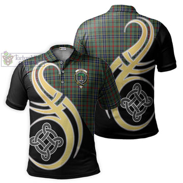 Bisset Tartan Polo Shirt with Family Crest and Celtic Symbol Style Kid - Tartan Vibes Clothing