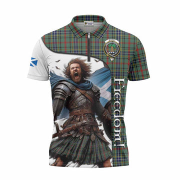 Bisset Crest Tartan Zipper Polo Shirt Inspired by the Freedom of Scottish Warrior Unisex - Tartan Vibes Clothing
