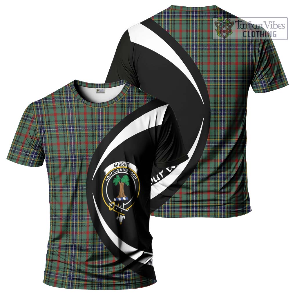 Bisset Tartan T-Shirt with Family Crest Circle Style Kid's Shirt - Tartan Vibes Clothing