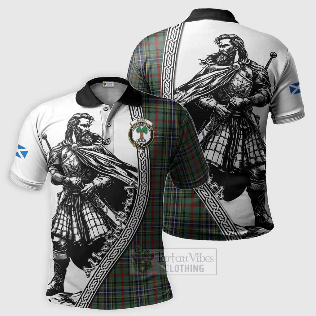 Bisset Tartan Clan Crest Polo Shirt with Highlander Warrior Celtic Style Kid - Tartan Vibes Clothing