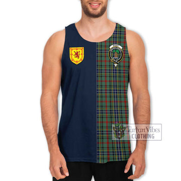 Bisset Tartan Men's Tank Top Alba with Scottish Lion Royal Arm Half Style Men - Tartan Vibes Clothing