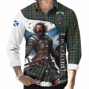 Bisset Crest Tartan Long Sleeve Button Shirt Inspired by the Freedom of Scottish Warrior Men's Shirt S - Tartan Vibes Clothing