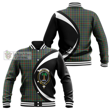 Bisset Tartan Baseball Jacket with Family Crest Circle Style Unisex - Tartan Vibes Clothing
