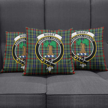Bisset Tartan Pillow Cover with Family Crest Rectangle Pillow Cover 51*91cm - Tartan Vibes Clothing