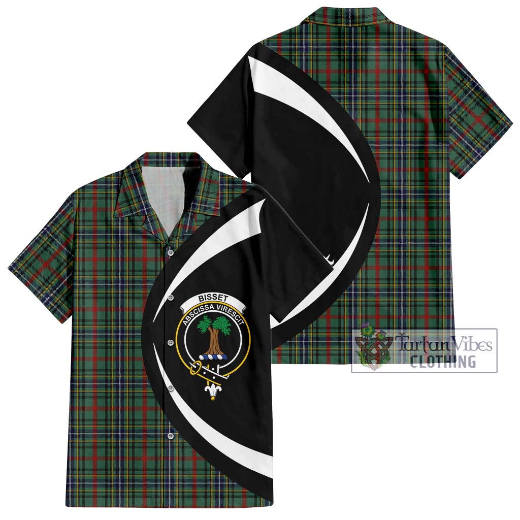 Bisset Tartan Hawaiian Shirt with Family Crest Circle Style Kid - Tartan Vibes Clothing