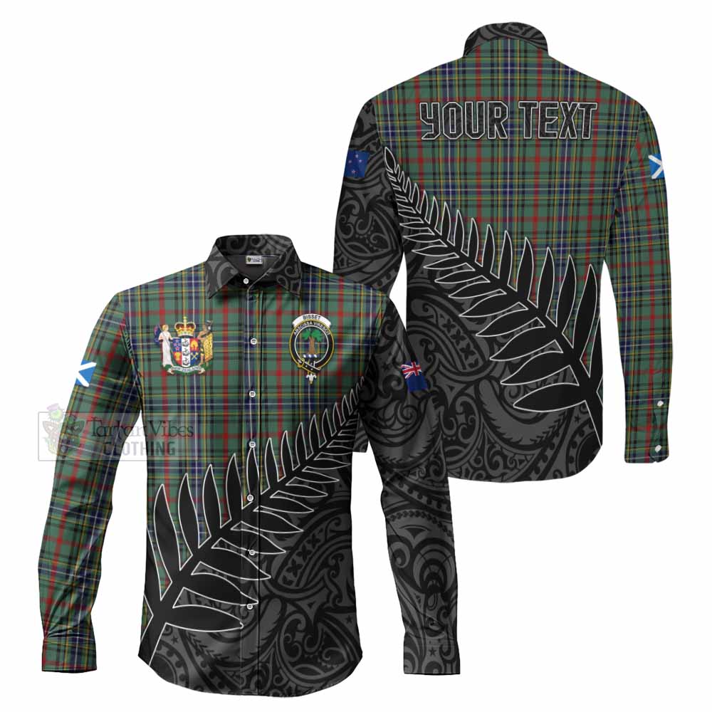 Bisset Crest Tartan Long Sleeve Button Shirt with New Zealand Silver Fern Half Style Men's Shirt S - Tartan Vibes Clothing