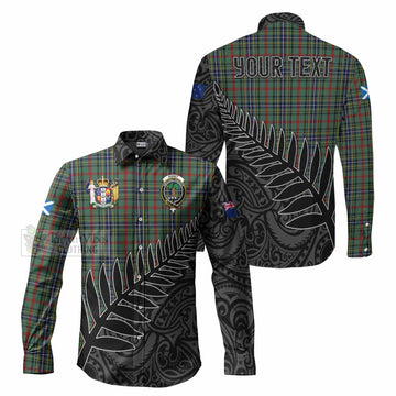 Bisset Crest Tartan Long Sleeve Button Shirt with New Zealand Silver Fern Half Style Men's Shirt S - Tartan Vibes Clothing