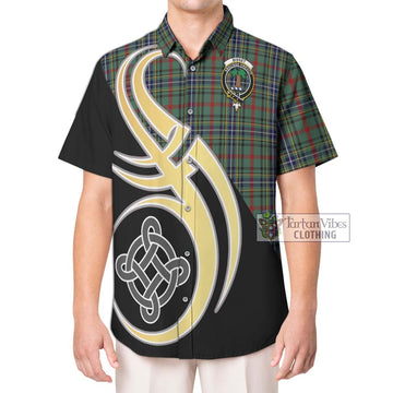 Bisset Tartan Hawaiian Shirt with Family Crest and Celtic Symbol Style Kid - Tartan Vibes Clothing
