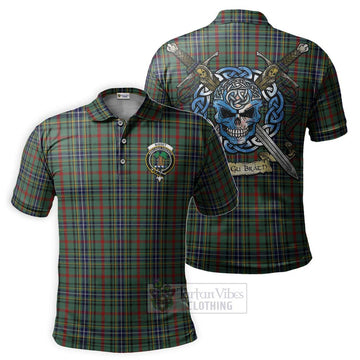 Bisset Tartan Polo Shirt with Family Crest Celtic Skull Style Kid - Tartan Vibes Clothing