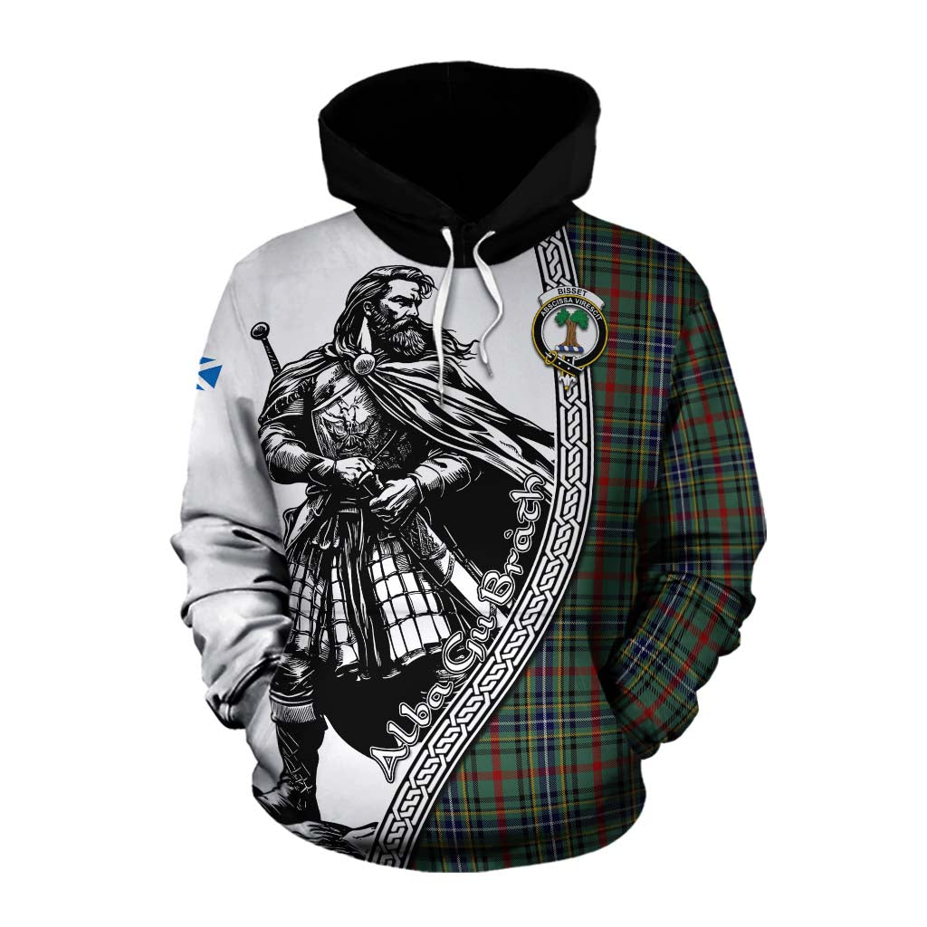 Bisset Tartan Clan Crest Cotton Hoodie with Highlander Warrior Celtic Style Pullover Hoodie XS - Tartan Vibes Clothing