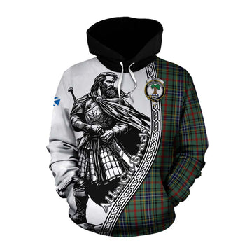 Bisset Tartan Clan Crest Cotton Hoodie with Highlander Warrior Celtic Style Pullover Hoodie XS - Tartan Vibes Clothing