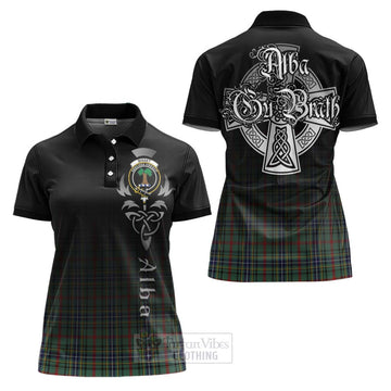 Bisset Tartan Women's Polo Shirt Featuring Alba Gu Brath Family Crest Celtic Inspired Women - Tartan Vibes Clothing