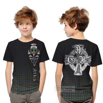 Bisset Tartan Kid T-Shirt Featuring Alba Gu Brath Family Crest Celtic Inspired Youth XL Size14 - Tartan Vibes Clothing