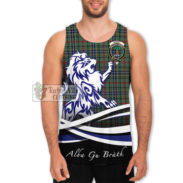 Bisset Tartan Men's Tank Top with Alba Gu Brath Regal Lion Emblem Men - Tartan Vibes Clothing